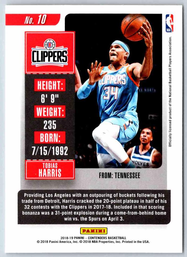 2018 Contenders Tobias Harris