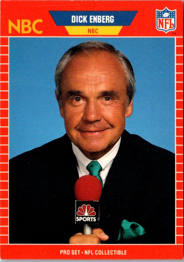 1989 Pro Set Announcers Dick Enberg #24