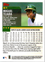 2000 Topps Opening Day Miguel Tejada #91