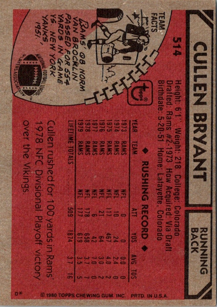 1980 Topps Cullen Bryant