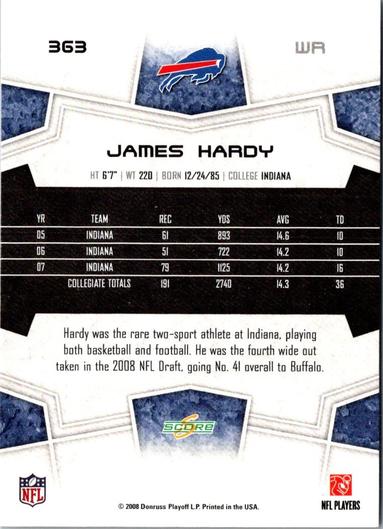 2008 Score James Hardy