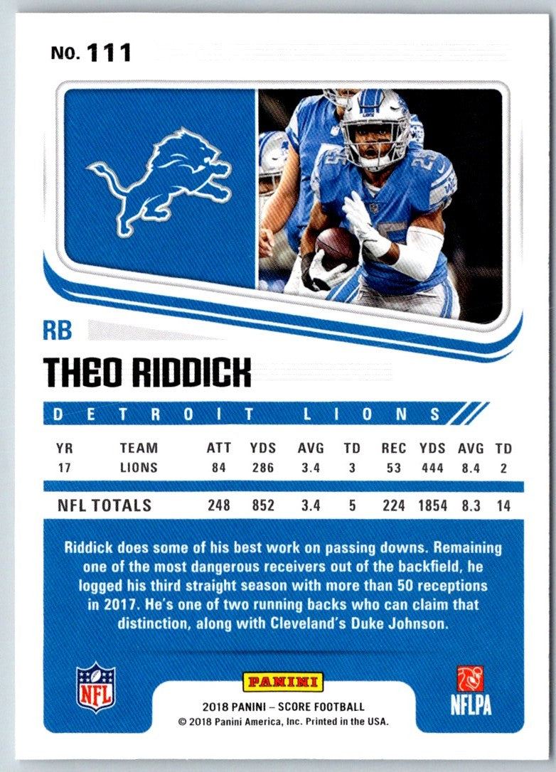 2018 Score Scorecard Theo Riddick