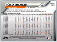 2020 Topps 582 Montgomery Justin Verlander #345
