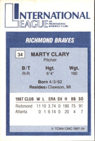 1987 TCMA International League All-Stars Marty Clary #34