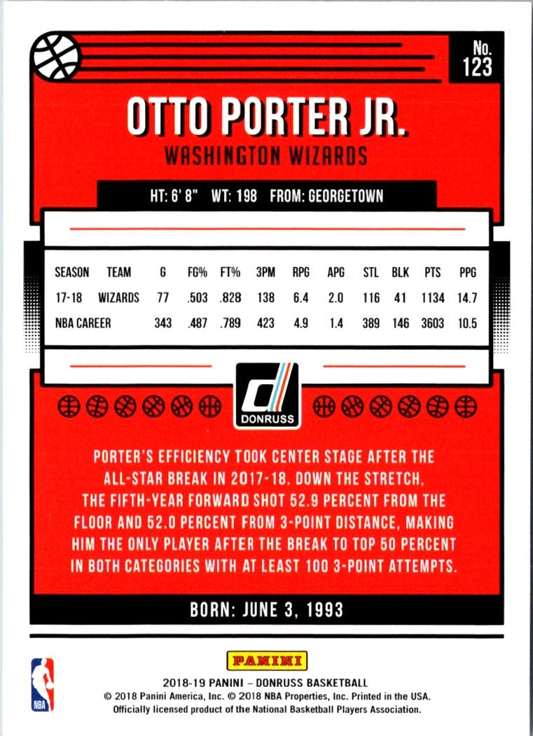 2018 Donruss Otto Porter Jr.