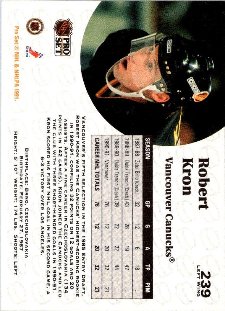 1991 Pro Set Robert Kron