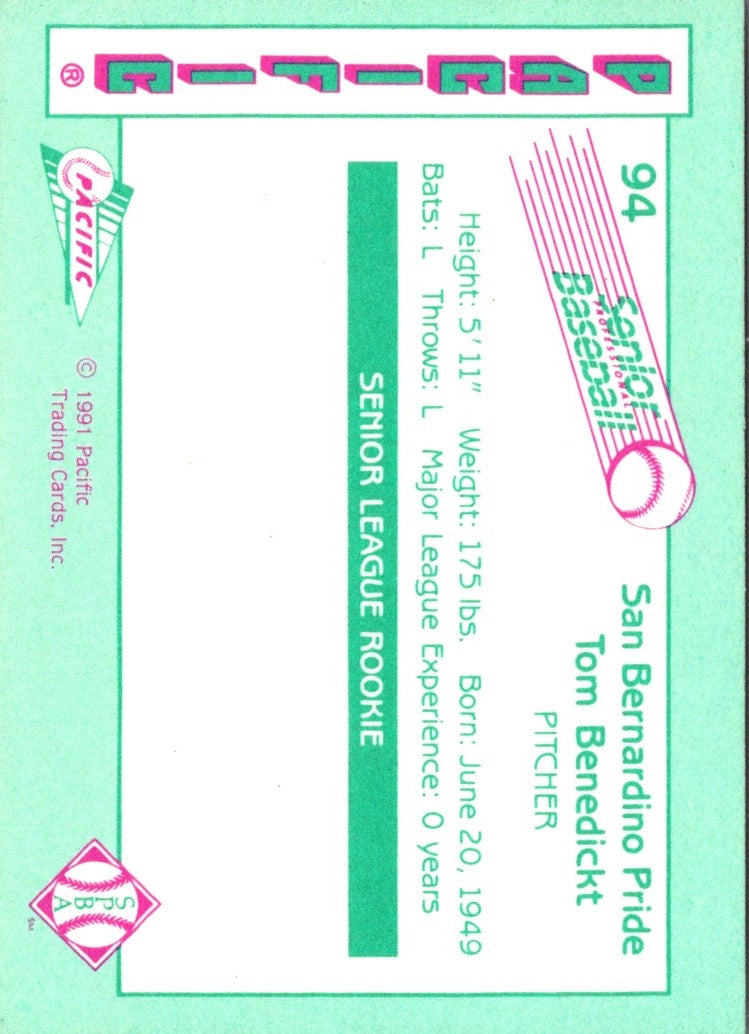 1991 Pacific Senior League Tom Benedickt