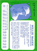 1988 Topps Kay-Bee Superstars of Baseball Willie McGee