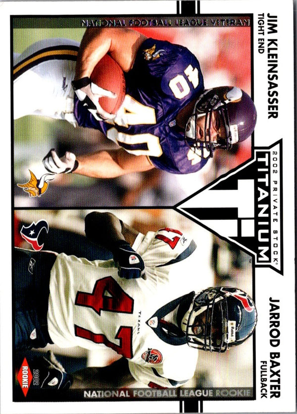 2002 Pacific Private Stock Titanium Retail Jim Kleinsasser/Jarrod Baxter #141 Rookie
