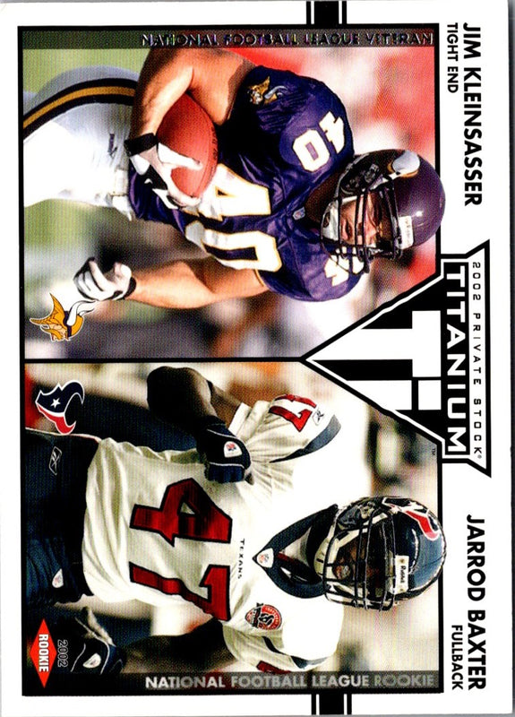 2002 Pacific Private Stock Titanium Retail Jim Kleinsasser/Jarrod Baxter #141 Rookie
