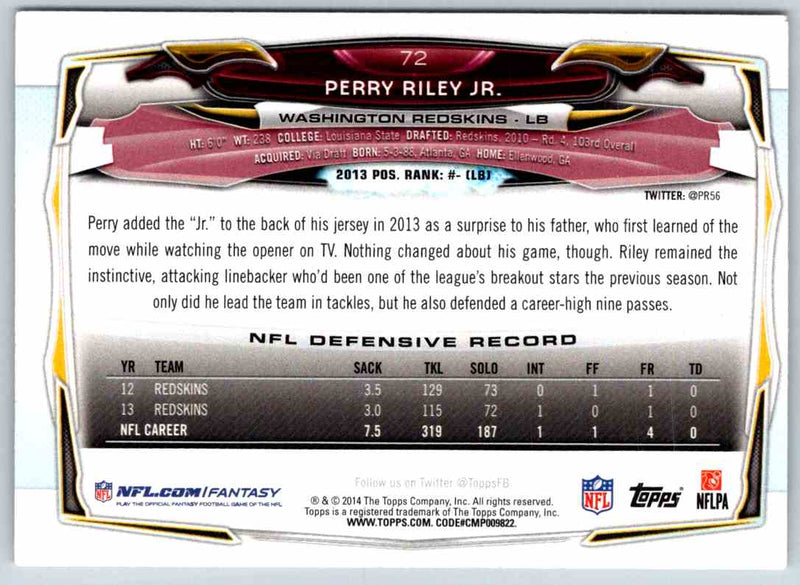 2014 Topps Perry Riley