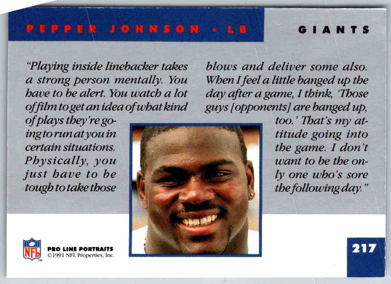 1991 ProLine Pepper Johnson