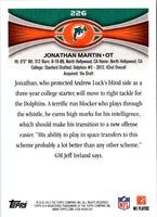 2012 Topps Jonathan Martin #226 Rookie