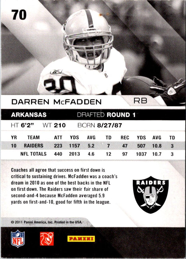 2011 Panini Absolute Memorabilia Darren McFadden #70