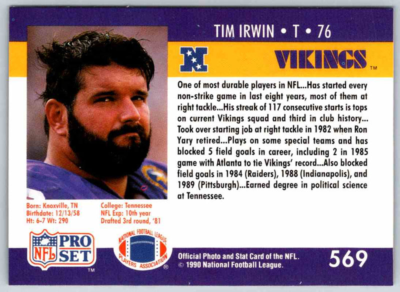 1992 Proset Tim Irwin