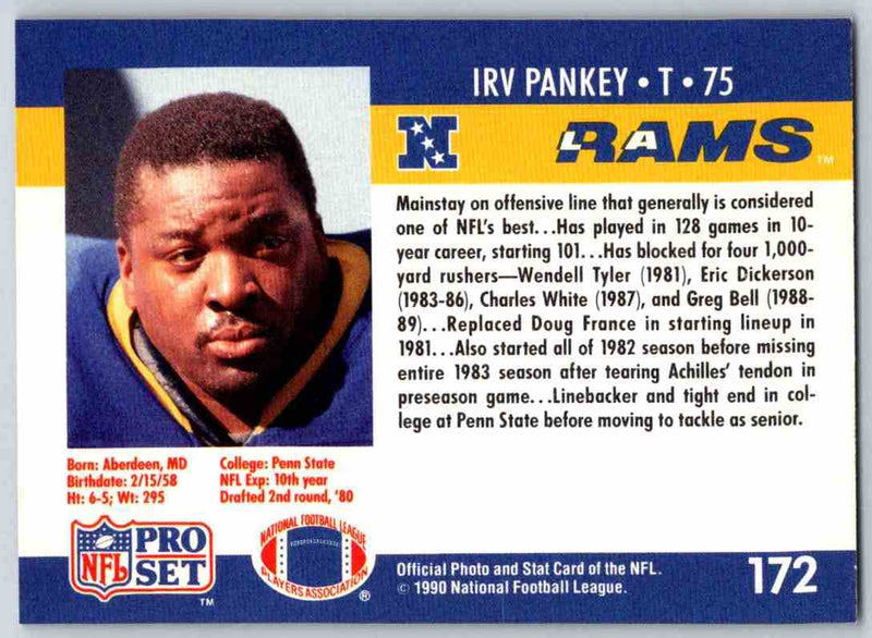 1990 Pro Set Irv Pankey