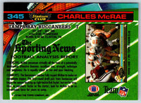 1991 Topps Stadium Club Football Charles McRae #345