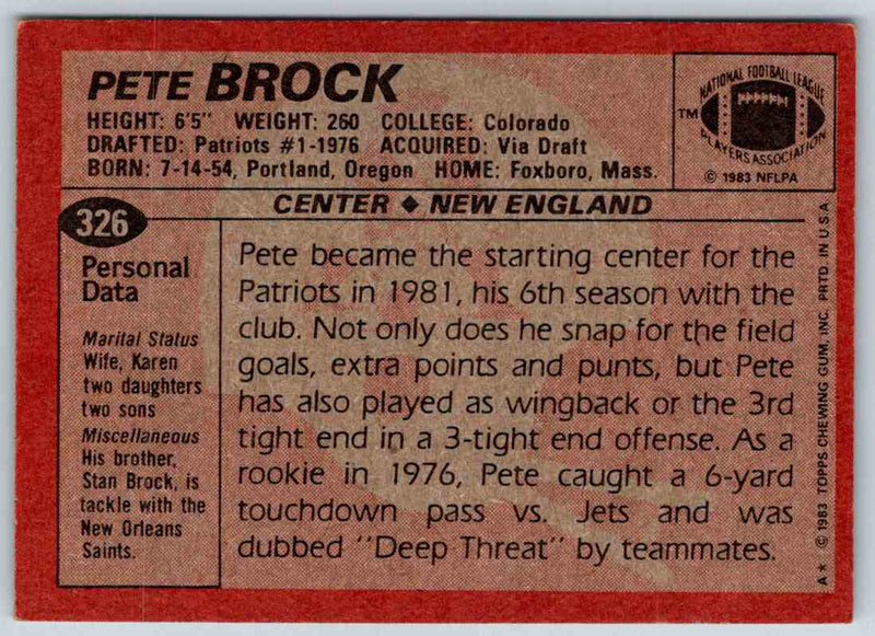 1983 Topps Pete Brock