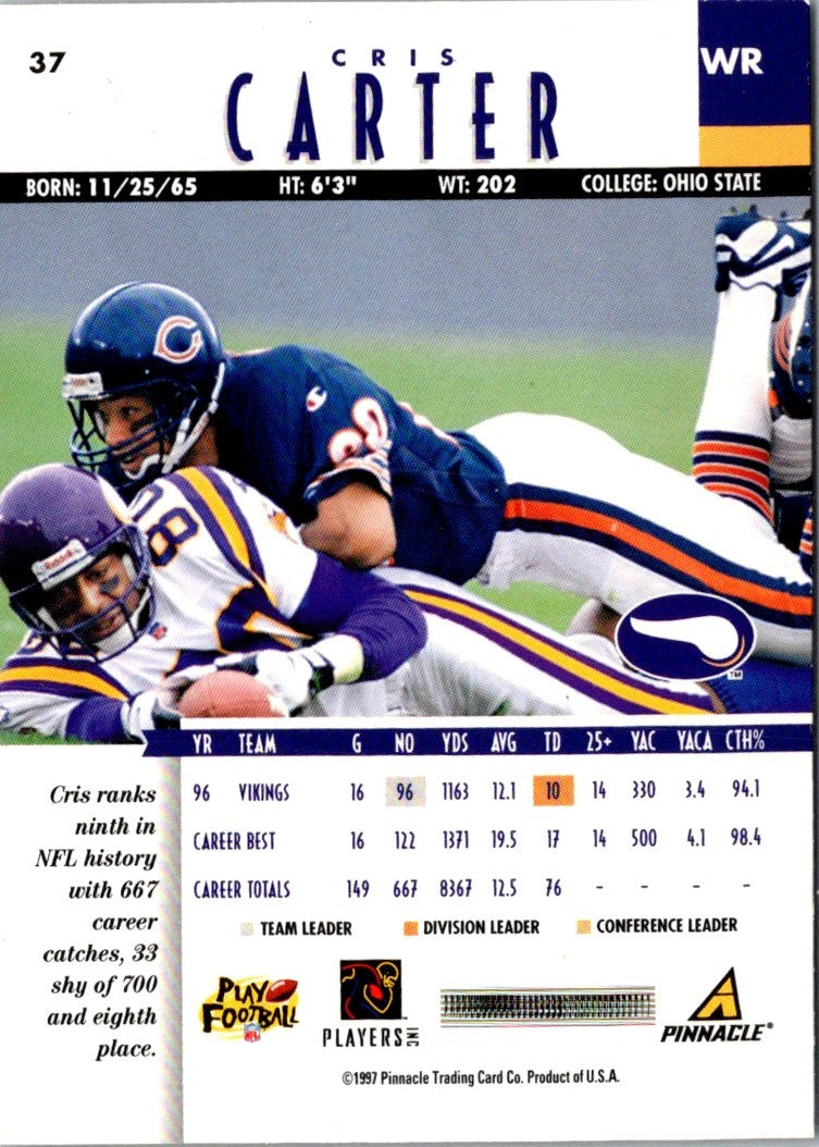 1997 Pinnacle Cris Carter