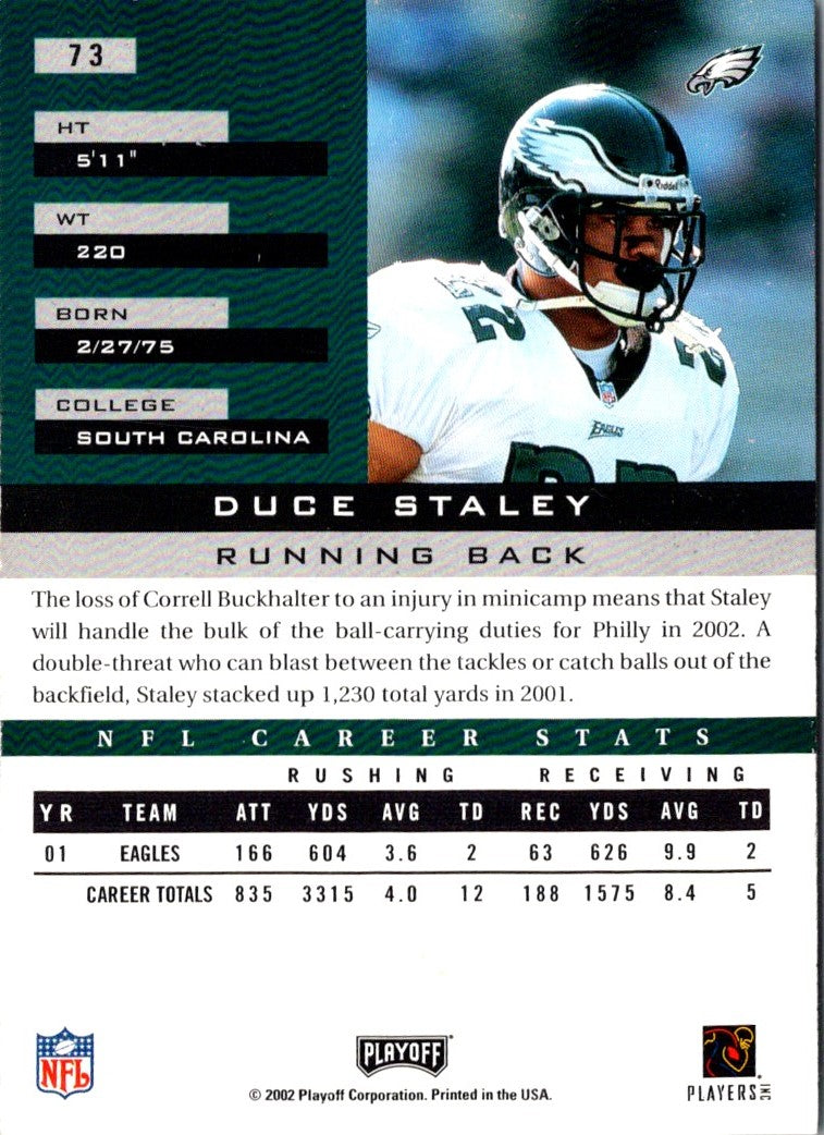 2002 Playoff Honors Duce Staley