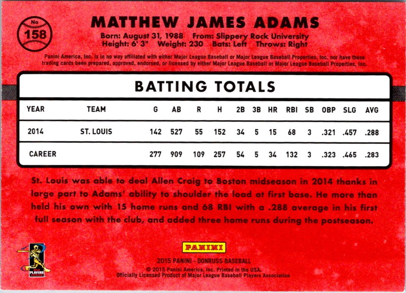 2015 Donruss Matt Adams