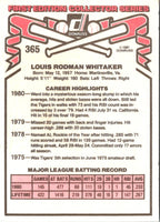 1981 Donruss Lou Whitaker #365