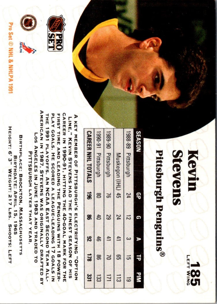 1991 Pro Set Kevin Stevens