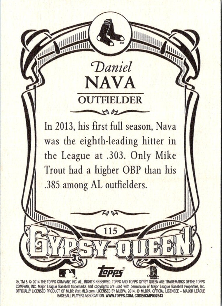 2014 Topps Gypsy Queen Daniel Nava