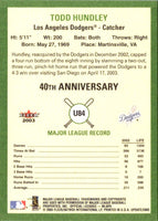 2003 Fleer Tradition Update Todd Hundley #U84