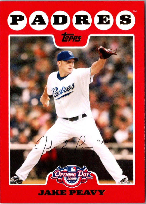 2008 Topps Opening Day Jake Peavy #23