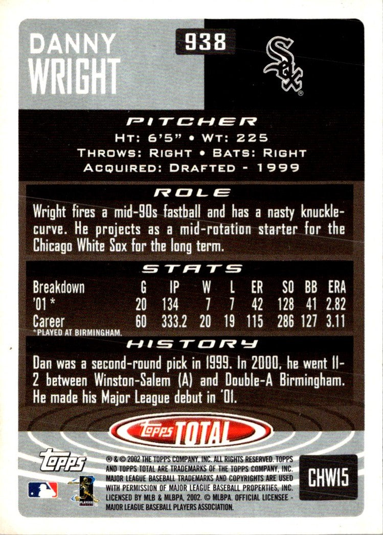 2002 Topps Total Dan Wright