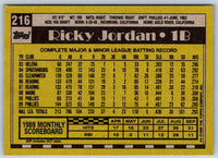 1990 Topps Ricky Jordan #216