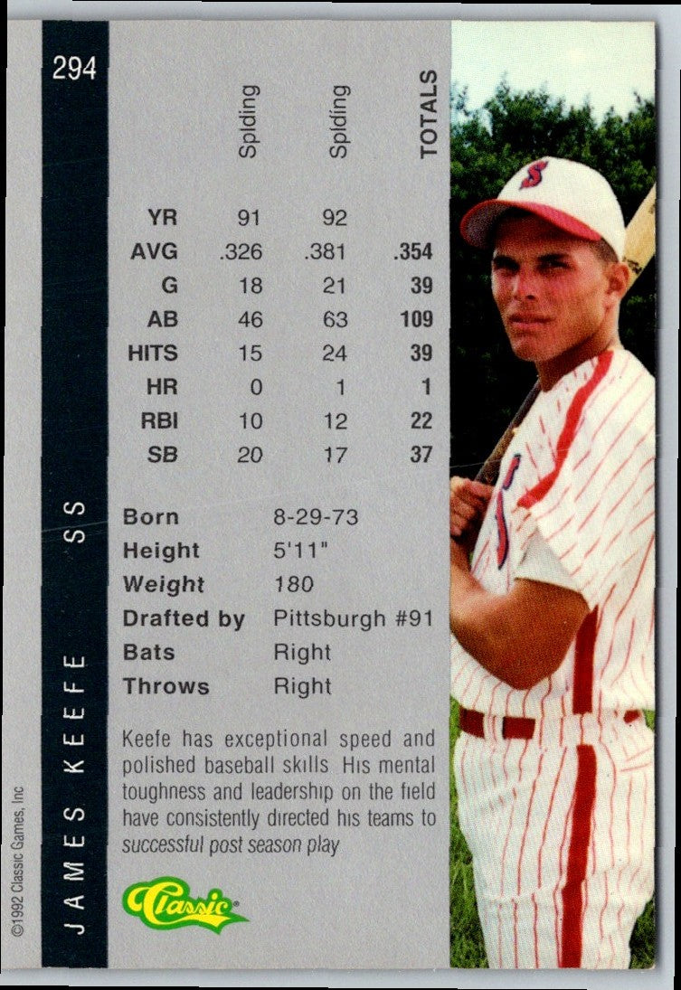 1992 Classic Draft Picks James Keefe