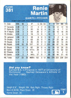 1984 Fleer Renie Martin #381