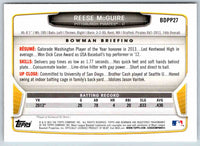 2013 Bowman Reese McGuire #BDPP27
