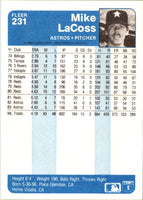 1984 Fleer Mike LaCoss #231