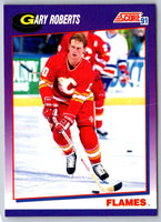 1991 Score Canadian Bilingual Gary Roberts #199