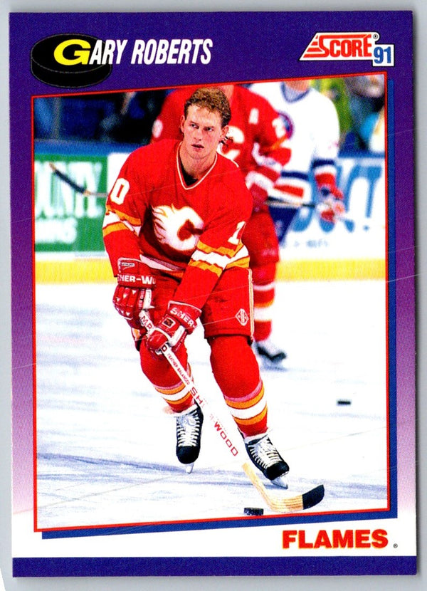 1991 Score Canadian Bilingual Gary Roberts #199