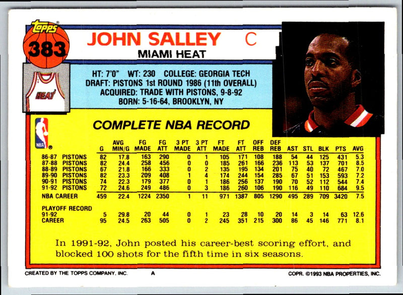 1992 Topps John Salley