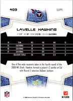 2008 Score Super Bowl XLIII Lavelle Hawkins #403