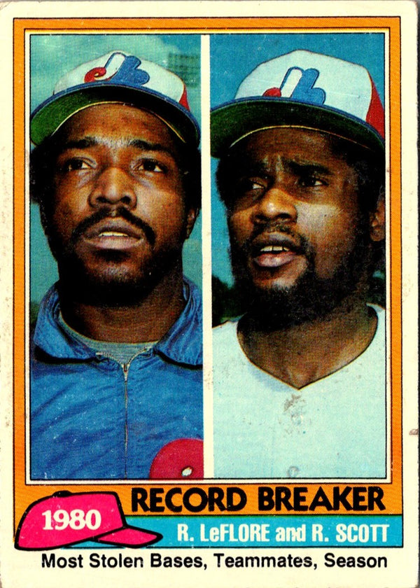 1981 Topps R. LeFlore/R. Scott #204