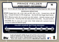 2012 Bowman Chrome Prince Fielder #96
