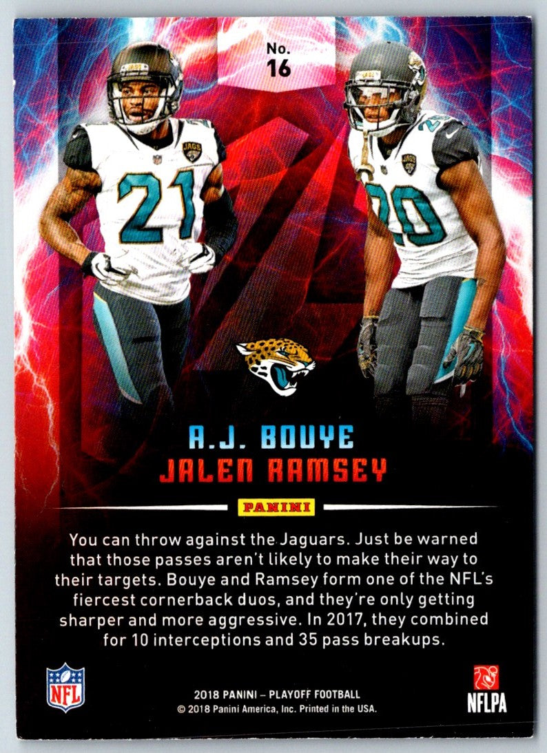 2018 Panini Playoff Thunder & Lightning A.J. Bouye/Jalen Ramsey