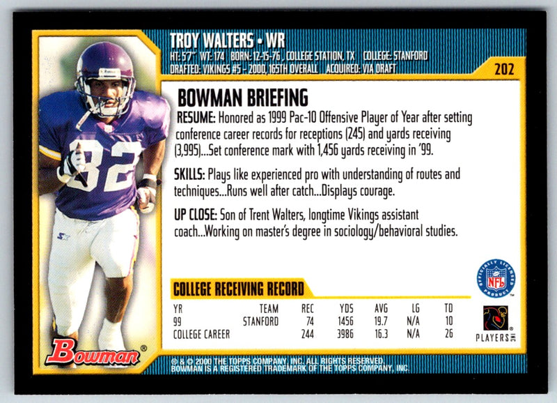 2000 Bowman Troy Walters