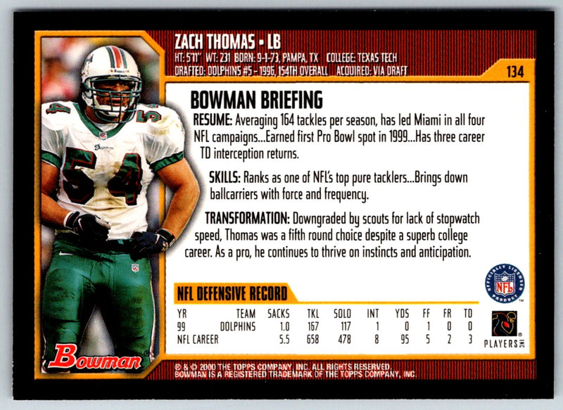 2000 Bowman Zach Thomas