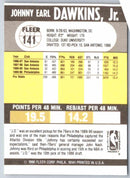 1990 Fleer Johnny Dawkins