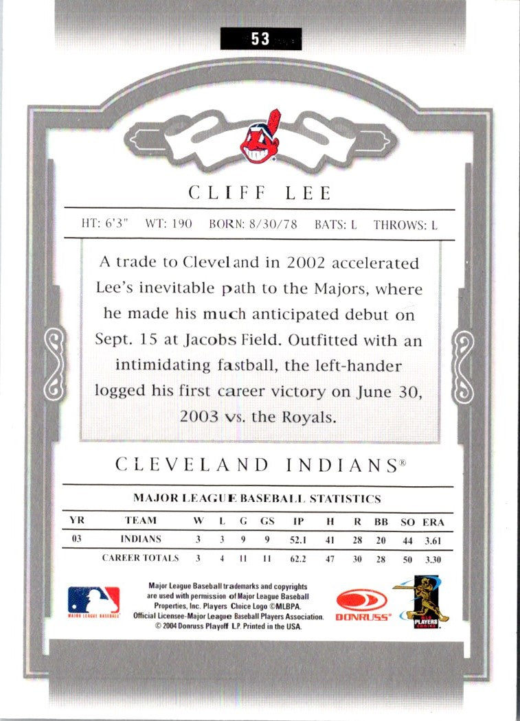 2004 Donruss Classics Cliff Lee