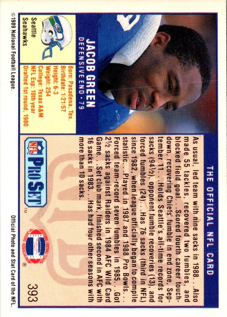 1989 Pro Set Jacob Green
