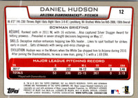 2012 Bowman Chrome Daniel Hudson #12