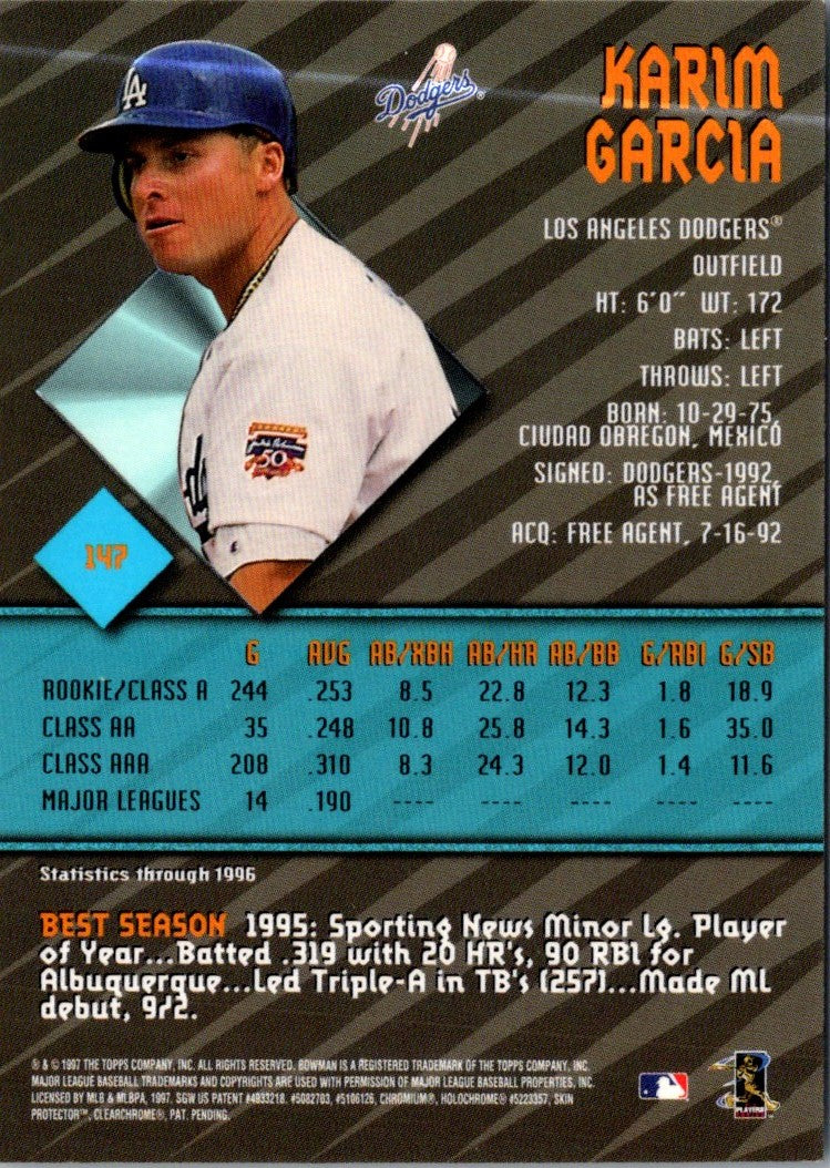 1997 Bowman's Best Karim Garcia